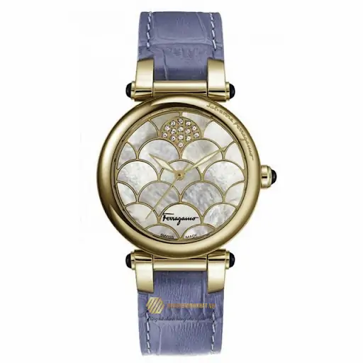 Đồng hồ Salvatore Ferragamo QuartZ Case Gold dây da nữ